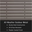 Crosley Furniture Cali Bay Modern Metal Outdoor Coffee Table in Light Brown
