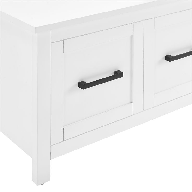 Crosley Furniture Kayce Modern Wood Hall Tree in White Finish