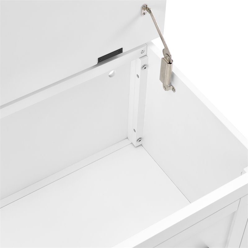 Crosley Furniture Kayce Modern Wood Hall Tree in White Finish