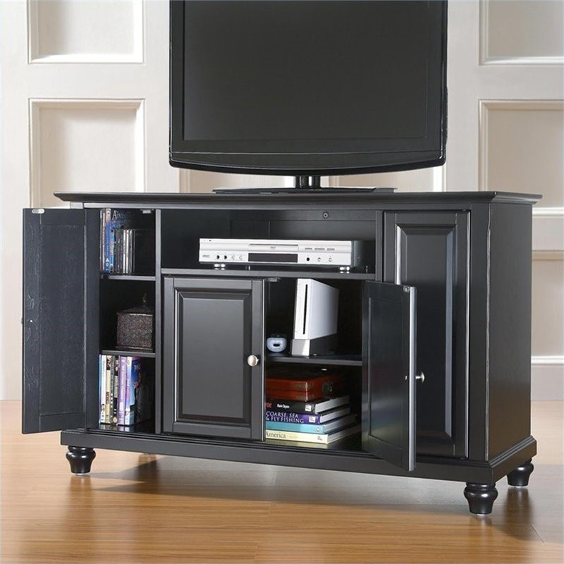 Crosley Furniture Cambridge 48" TV Stand in Black KF10002DBK