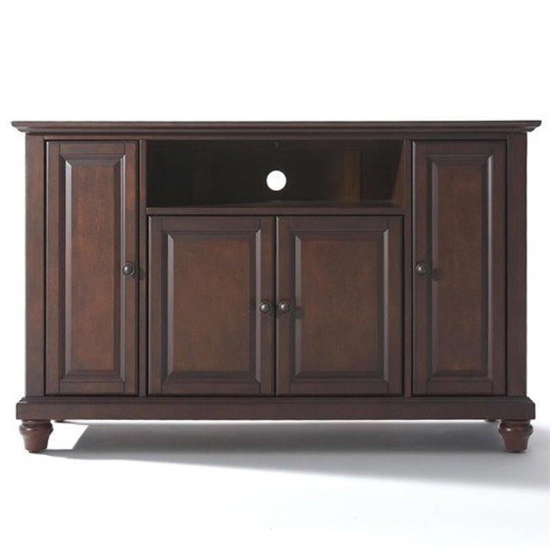 Crosley Furniture Cambridge 48" TV Stand in Vintage Mahogany Finish