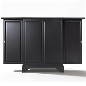 Crosley Furniture LaFayette Expandable Home Bar Cabinet in Black Finish