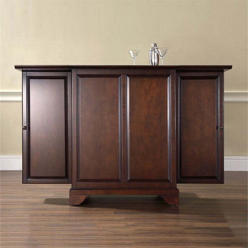 Alexandria vintage mahogany expandable deals bar cabinet