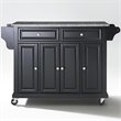 Crosley Furniture Stainless Steel/Wood Kitchen Cart in Black/Gray
