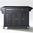 Crosley Furniture Traditional Solid Granite/Wood Kitchen Cart in Black