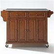 Crosley Furniture Stainless Steel/Wood Kitchen Cart in Cherry