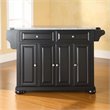 Crosley Furniture Alexandria Solid Granite/Wood Kitchen Island in Black/Gray
