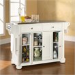 Crosley Alexandria Stainless Steel Top Kitchen Island in White - KF30002AWH