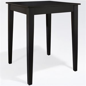 Crosley Furniture Wood Tapered Leg Counter Height Dining Table in Black