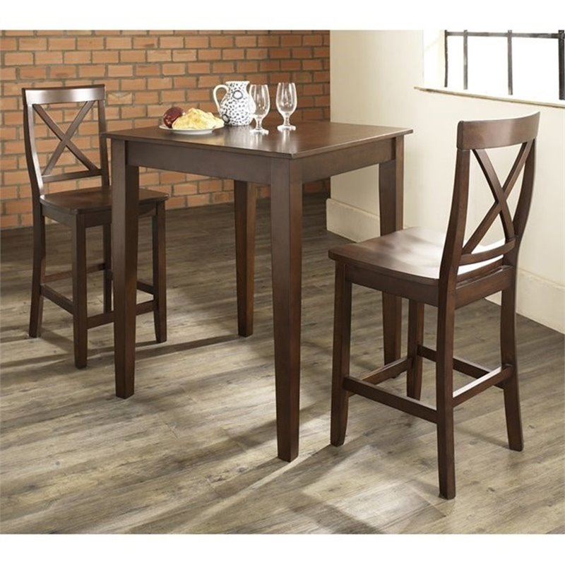 Crosley Tapered Leg Counter Height, Dining Room Chairs With Mahogany Legs