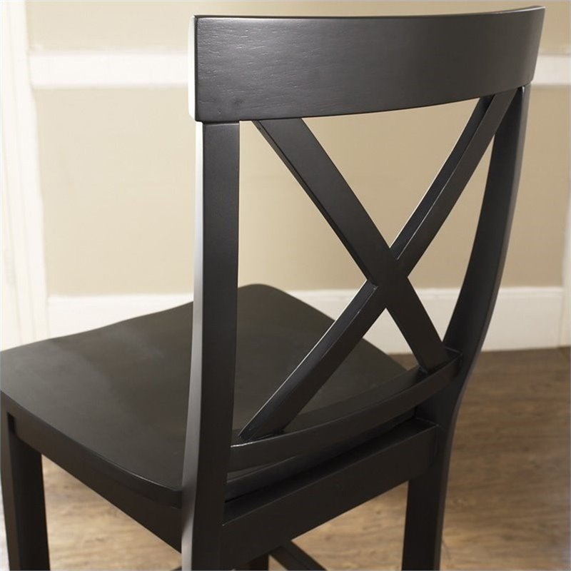 Crosley 24" X Back Counter Stool in Black (Set of 2) Cymax Business