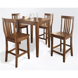 Crosley Furniture 5 Piece Pub Dining Set in Classic Cherry