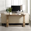 Crosley Furniture Joanna Modern Farmhouse Wood Console Table in Rustic Brown