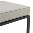 Crosley Furniture Clark Modern Fabric Armless Patio Chair in Taupe/Black