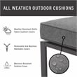 Crosley Furniture Clark Modern Fabric Armless Patio Chair in Charcoal/Black