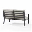 Crosley Furniture Clark Fabric Outdoor Sectional Left Side Loveseat in Taupe