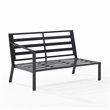 Crosley Furniture Clark Fabric Outdoor Sectional Left Side Loveseat in Taupe