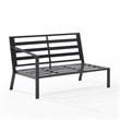 Crosley Furniture Clark Fabric Outdoor Sectional Left Side Loveseat in Charcoal