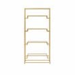 Crosley Furniture Celeste 4-Shelf Modern Glass & Metal Etagere in Gold