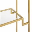 Crosley Furniture Celeste 4-Shelf Modern Glass & Metal Etagere in Gold