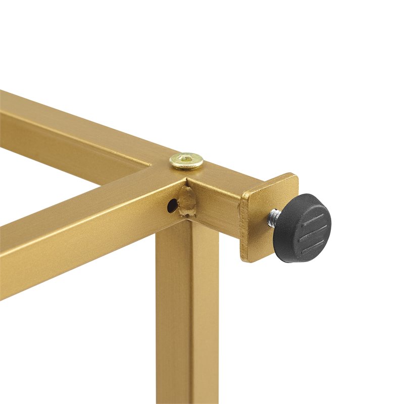 Crosley Furniture Celeste 4-Shelf Modern Glass & Metal Etagere in Gold