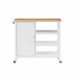 Crosley Furniture Tristan 1-Door Modern Wood Kitchen Island in White/Natural