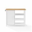 Crosley Furniture Tristan 1-Door Modern Wood Kitchen Island in White/Natural