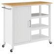Crosley Furniture Tristan 1-Door Modern Wood Kitchen Island in White/Natural