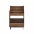 Crosley Furniture Liam 2-Shelf Mid-Century Wood Storage Stand in Walnut