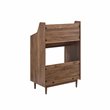 Crosley Furniture Liam 2-Shelf Mid-Century Wood Storage Stand in Walnut