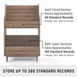 Crosley Furniture Liam 2-Shelf Mid-Century Wood Storage Stand in Walnut