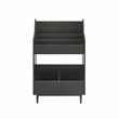 Crosley Furniture Liam 2-Shelf Mid-Century Wood Storage Stand in Black