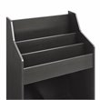 Crosley Furniture Liam 2-Shelf Mid-Century Wood Storage Stand in Black