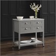 Crosley Furniture Connell Modern Wood Kitchen Island/Cart in Gray/White