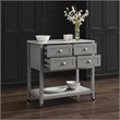 Crosley Furniture Connell Modern Wood Kitchen Island/Cart in Gray/White