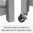 Crosley Furniture Connell Modern Wood Kitchen Island/Cart in Gray/White