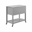 Crosley Furniture Connell Modern Wood Kitchen Island/Cart in Gray/White