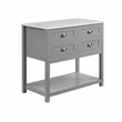 Crosley Furniture Connell Modern Wood Kitchen Island/Cart in Gray/White