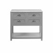 Crosley Furniture Connell Modern Wood Kitchen Island/Cart in Gray/White