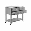 Crosley Furniture Connell Modern Wood Kitchen Island/Cart in Gray/White
