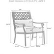 Crosley Furniture Alistair Metal Outdoor Sofa Set in Cream/Matte Black