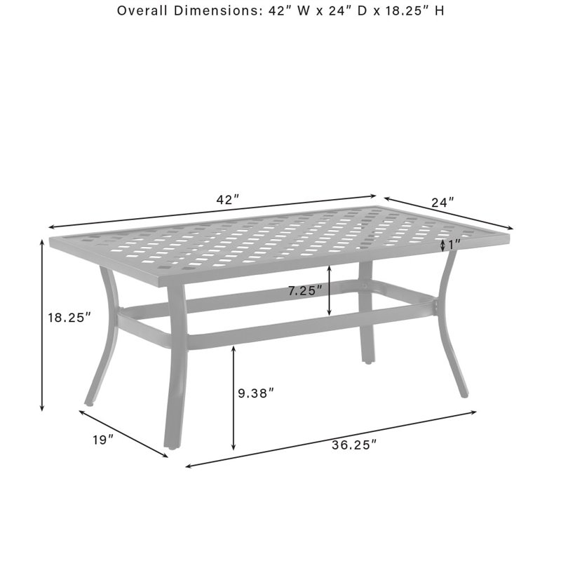 Crosley Furniture Alistair Metal Outdoor Sofa Set in Cream/Matte Black