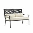 Crosley Furniture Alistair Metal Outdoor Sofa Set in Cream/Matte Black