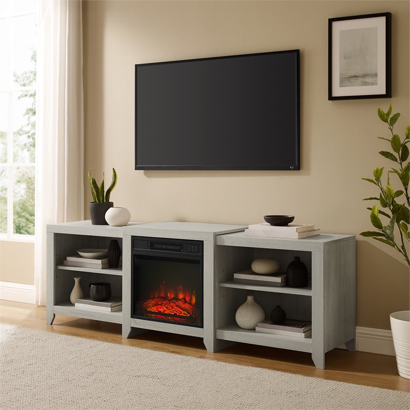 Crosley Furniture Ronin Wood TV stand for TVs up to 75