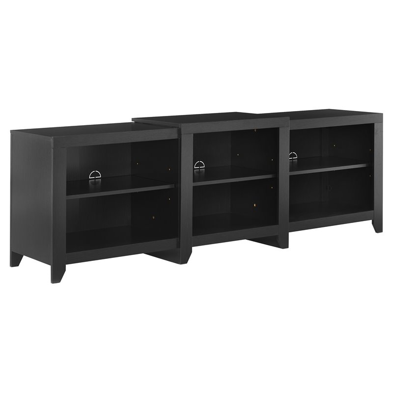 Crosley Furniture Ronin Modern Wood TV stand for TVs up to 75" in Black