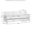 Crosley Furniture Thatcher 4-Piece Fabric Outdoor Sofa Set in Cream