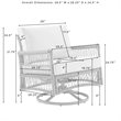 Crosley Furniture Thatcher 4-Piece Fabric Outdoor Sofa Set in Cream