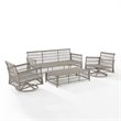 Crosley Furniture Thatcher 4-Piece Fabric Outdoor Sofa Set in Cream