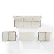 Crosley Furniture Thatcher 4-Piece Fabric Outdoor Sofa Set in Cream