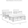 Crosley Furniture Thatcher 3-Piece Wicker Swivel Rocker and Ottoman Set in Cream